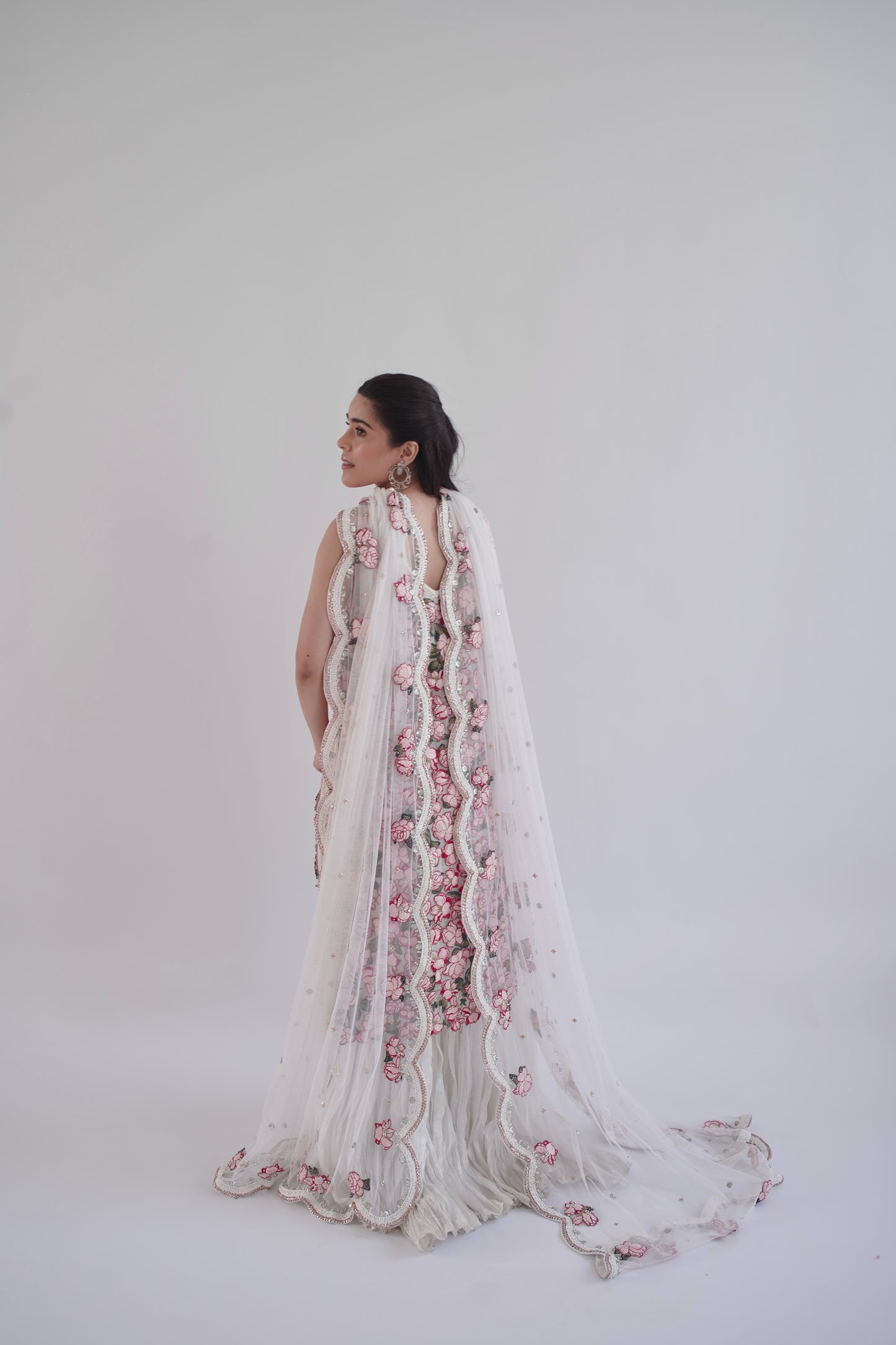 Freya Amira Side Slit with Crushed Dhaka