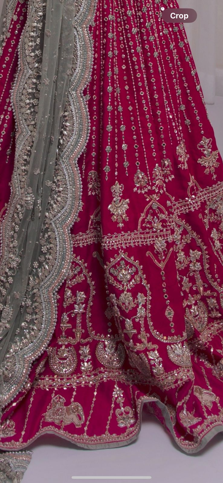 Hot Pink Elephants Lehenga Set