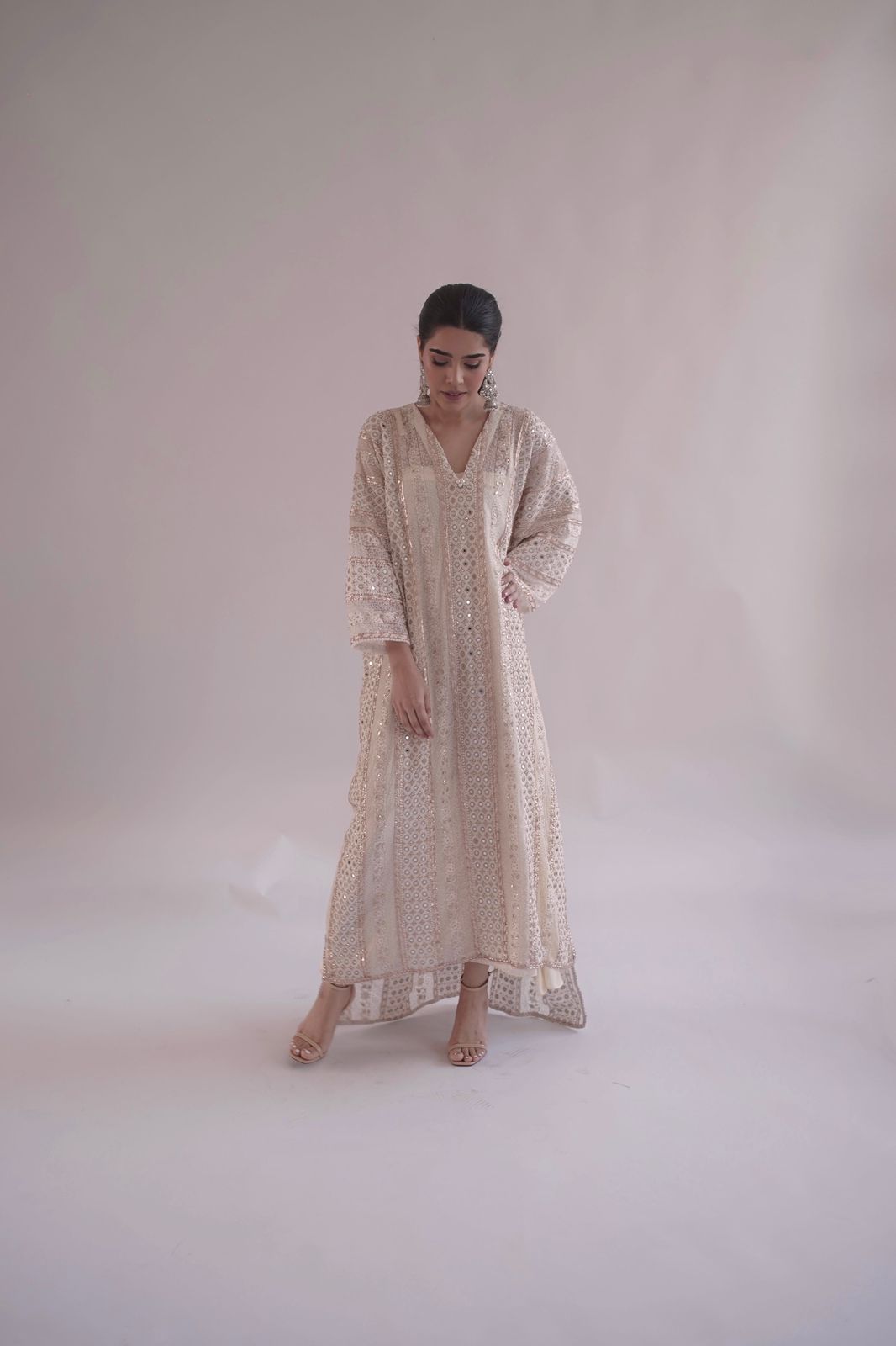 Chikankari Kaftan