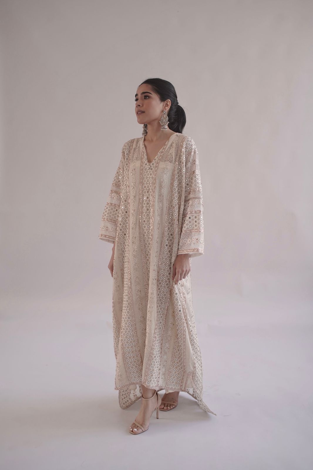 Chikankari Kaftan