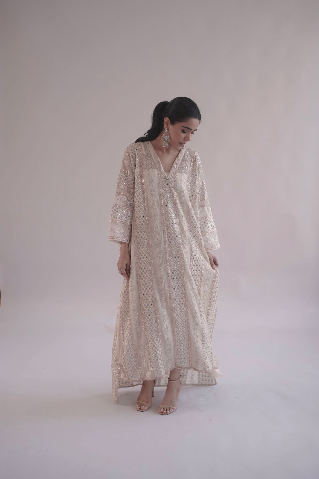 Chikankari Kaftan