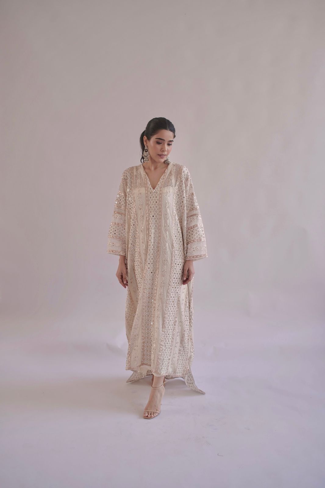 Chikankari Kaftan
