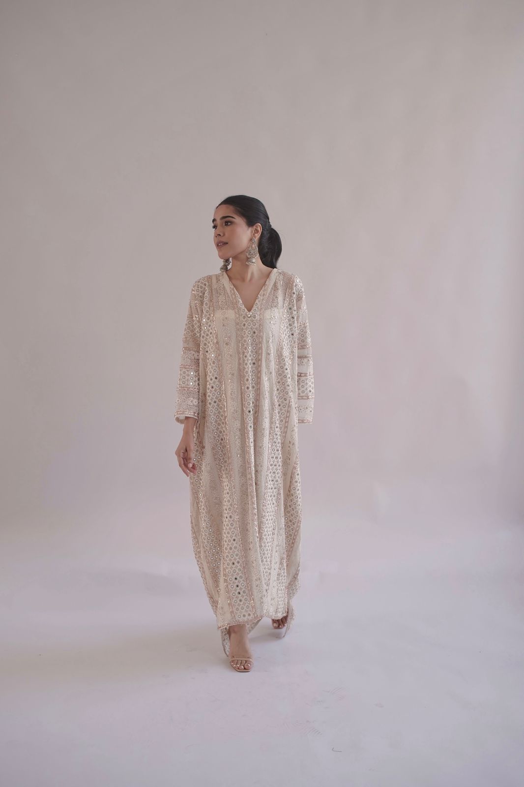 Chikankari Kaftan