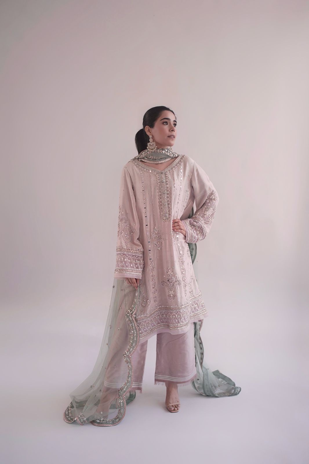 Lilac Gota Kurti