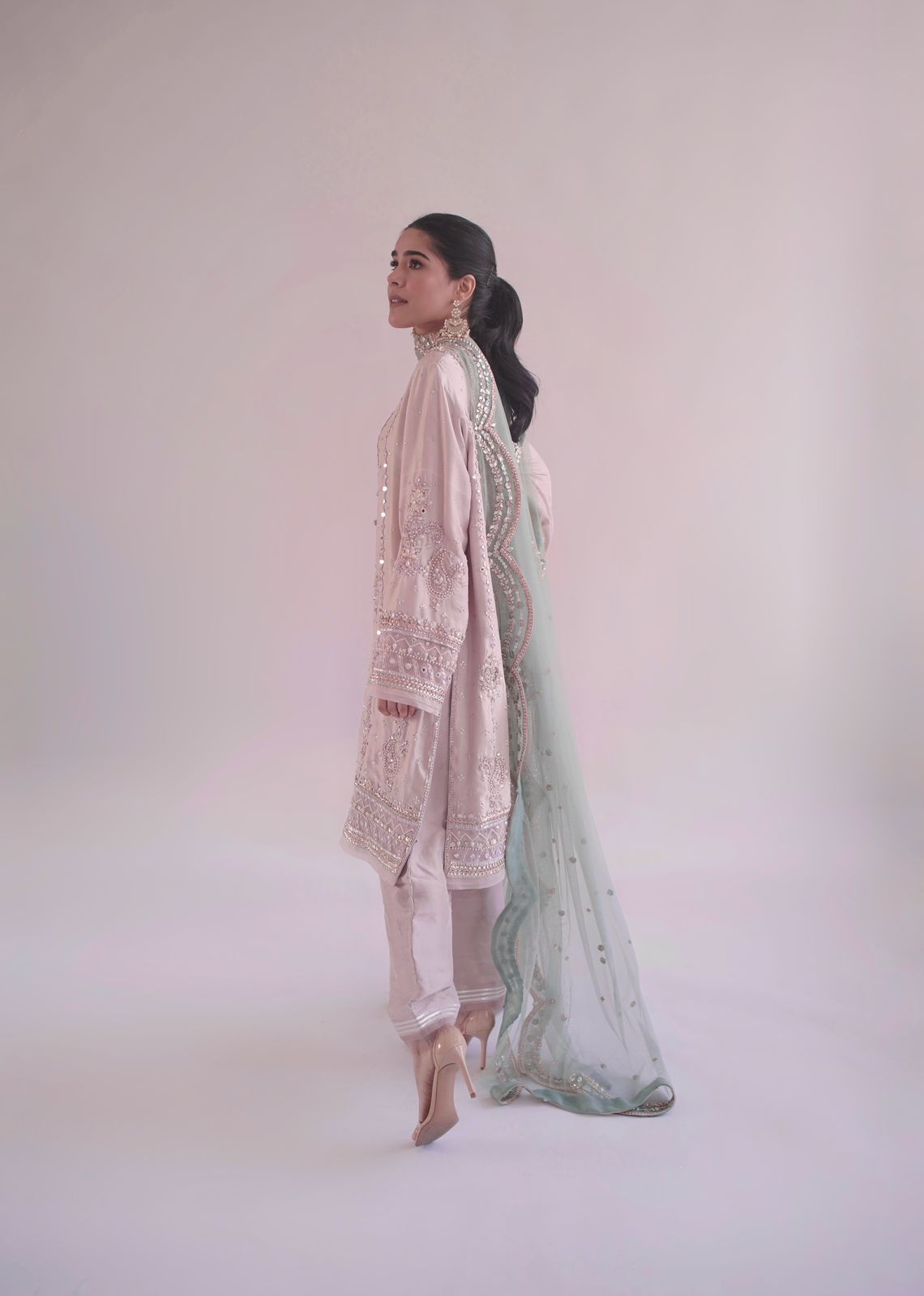 Lilac Gota Kurti