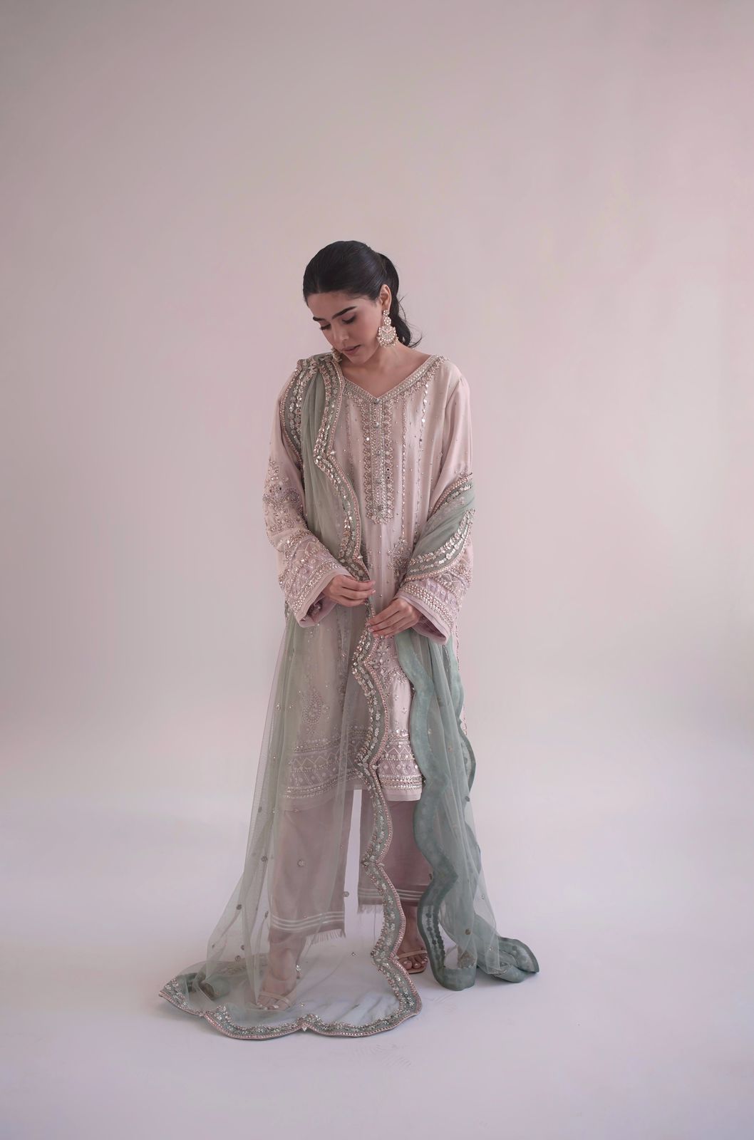 Lilac Gota Kurti