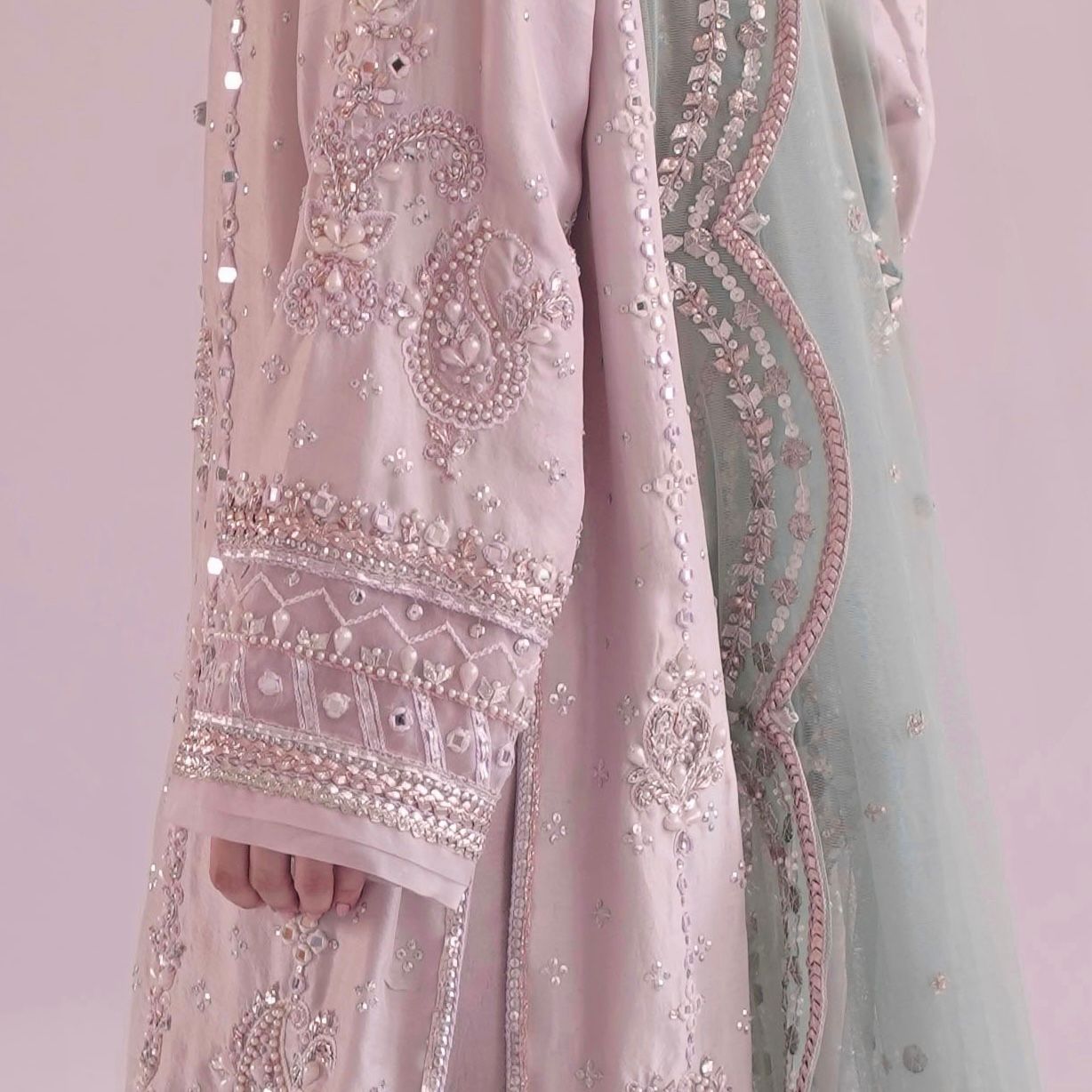 Lilac Gota Kurti
