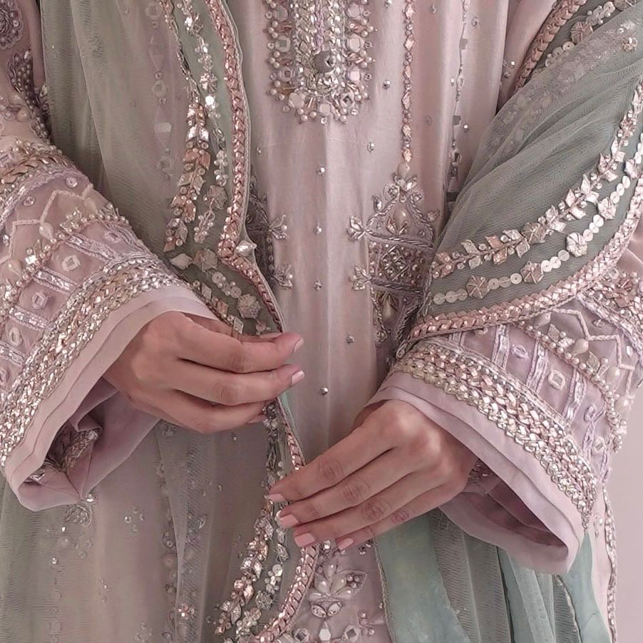 Lilac Gota Kurti