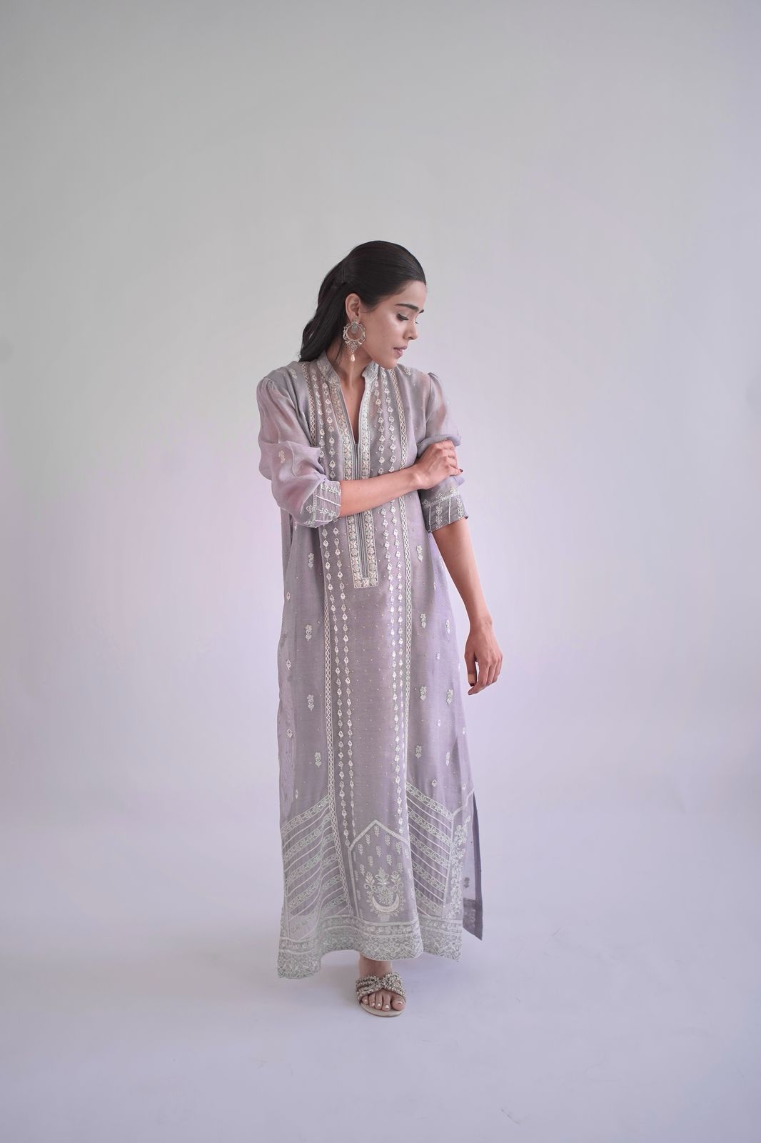 Freya Lavender Kaftan Style Kurti