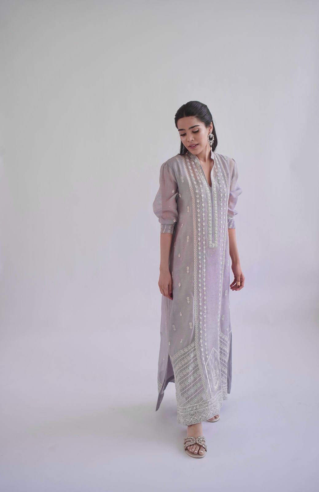 Freya Lavender Kaftan Style Kurti