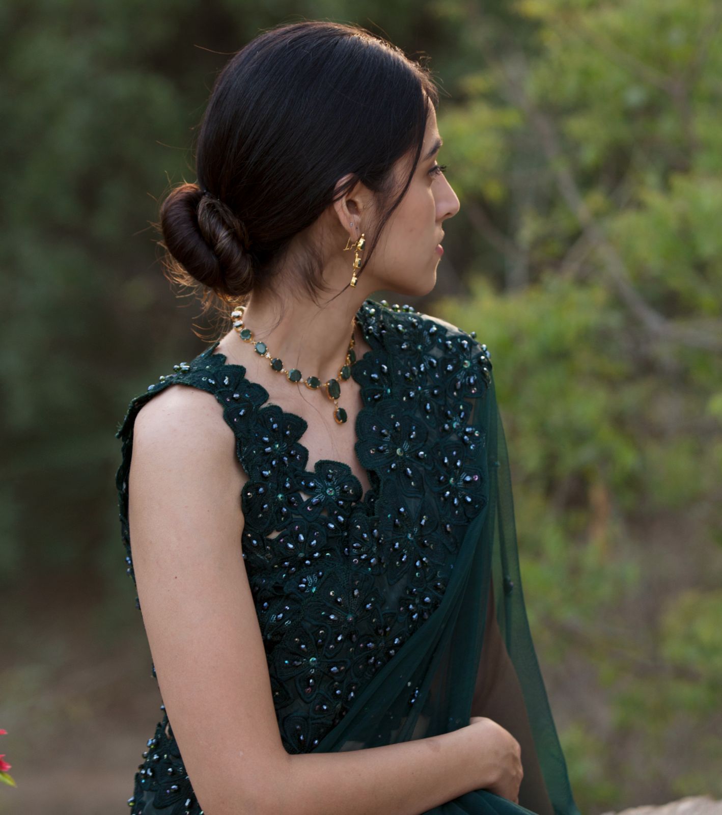 Yasmin Emerald Saree