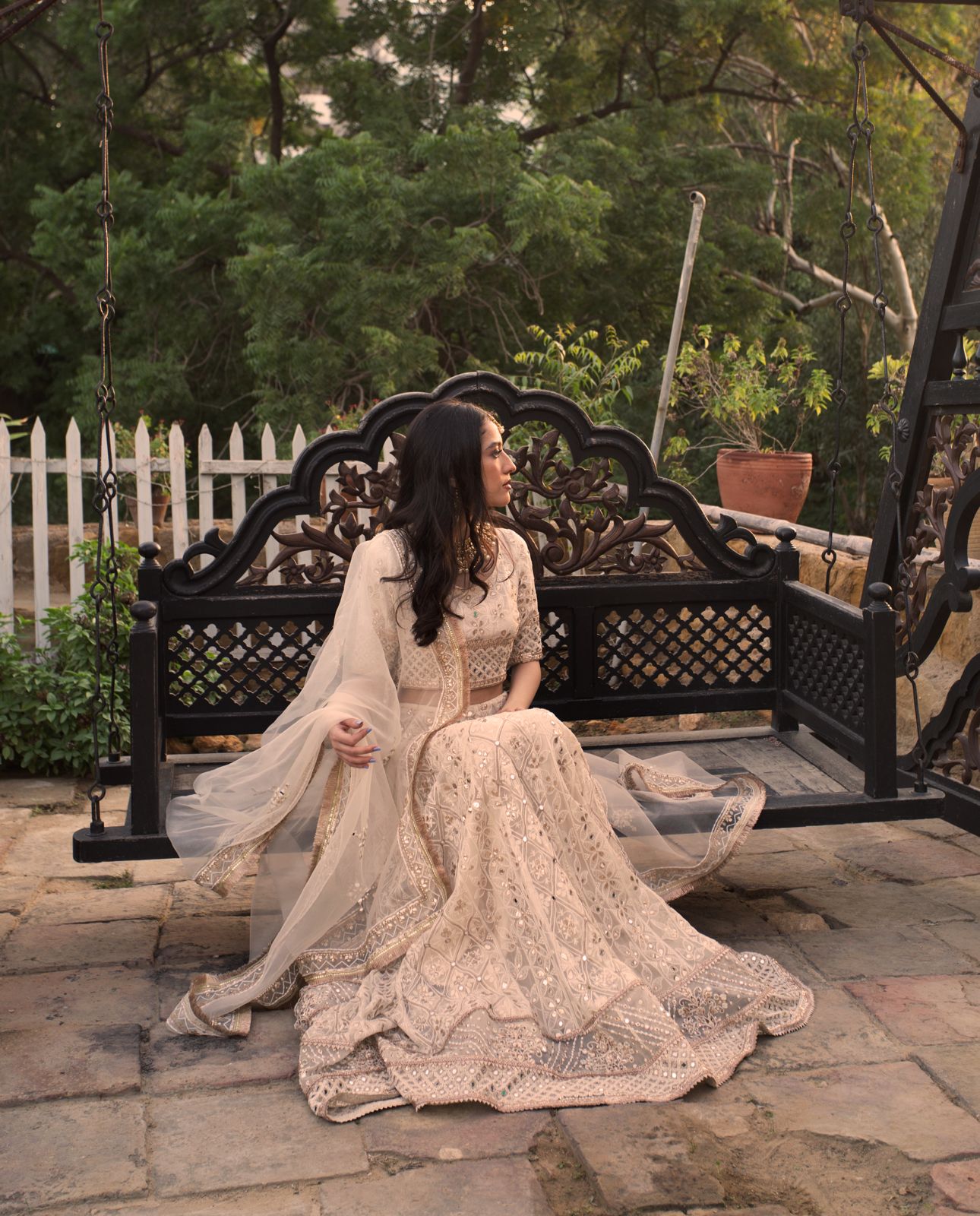 Parishay White Chikankari Lehenga Choli