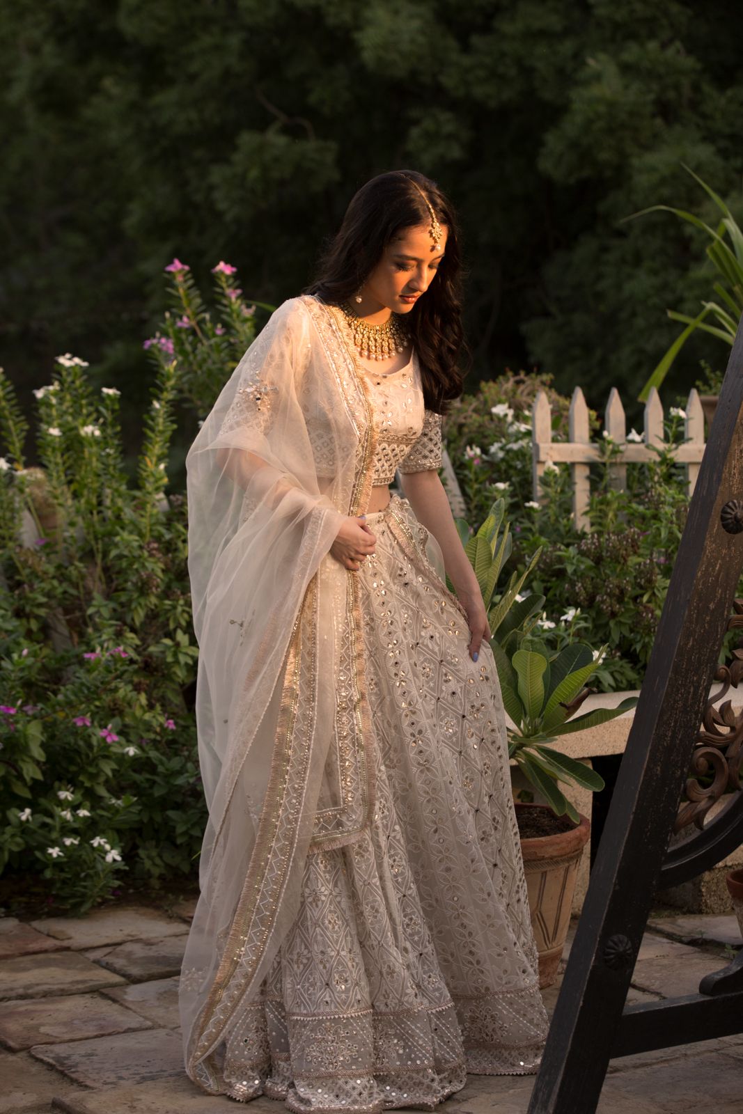 Parishay White Chikankari Lehenga Choli