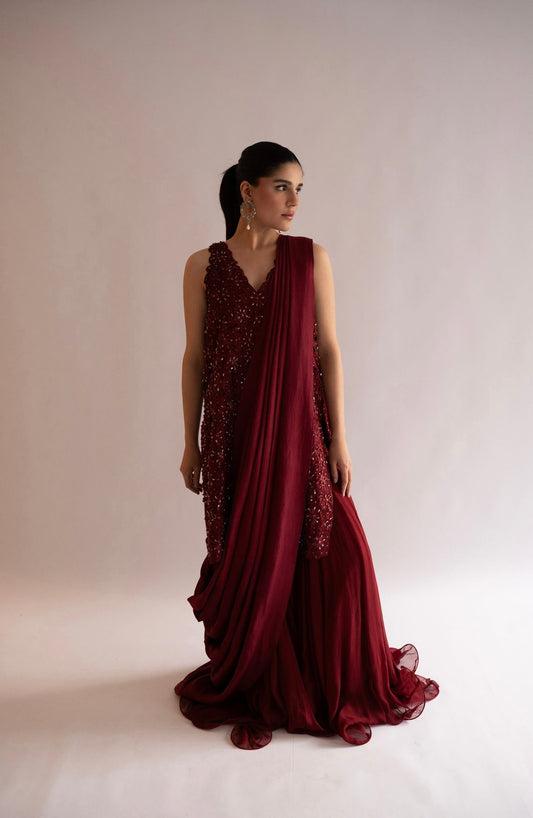 Yasmin Maroon Set